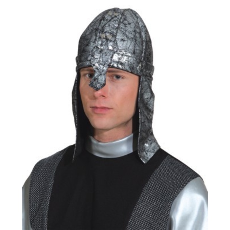 Gray knight helmet