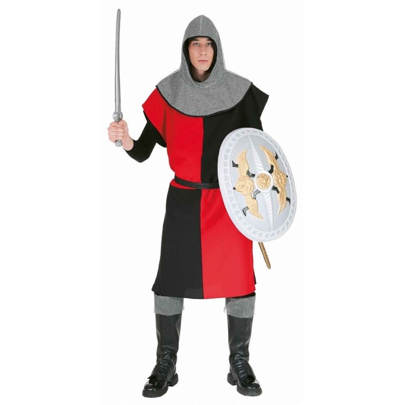 Knight tunic red-black for men