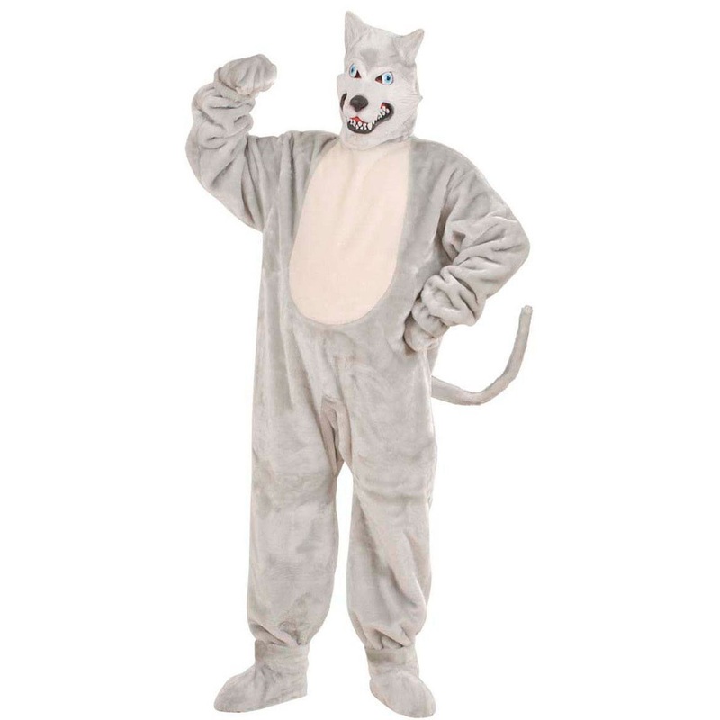 Plush wolf costume