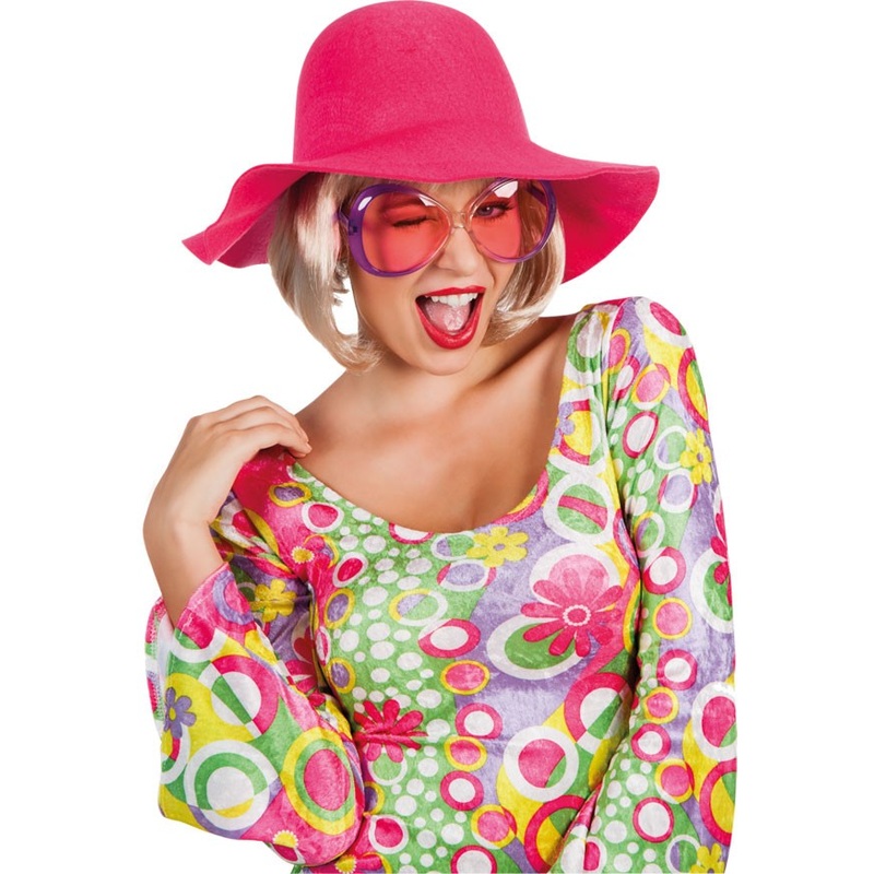 70s floppy hat pink