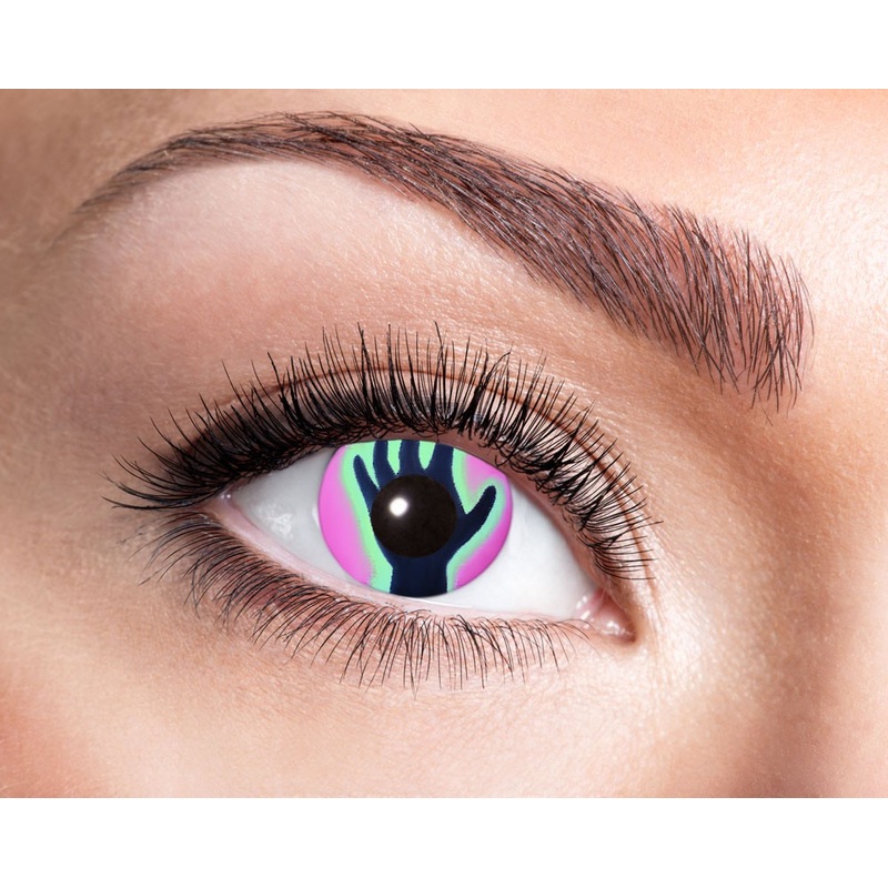 Black hand annual contact lens