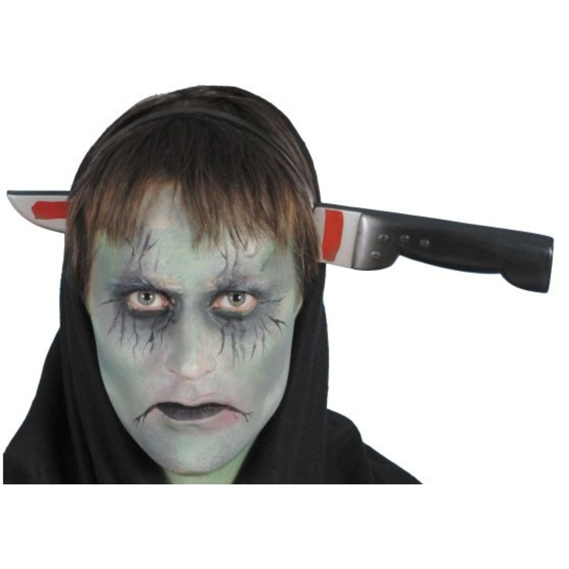 Bloody knife in the head