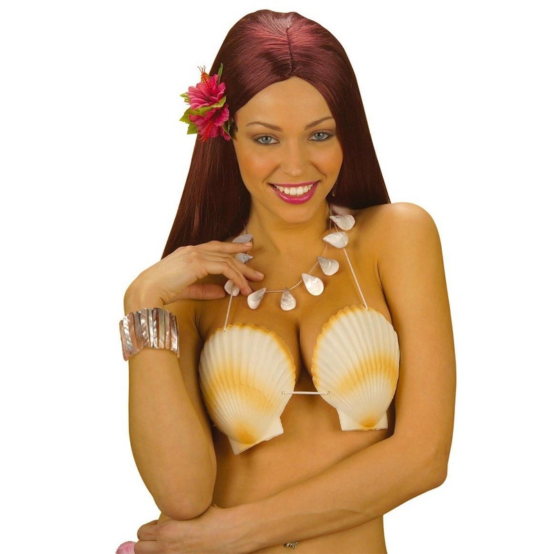 Caribbean shell necklace and bracelet set