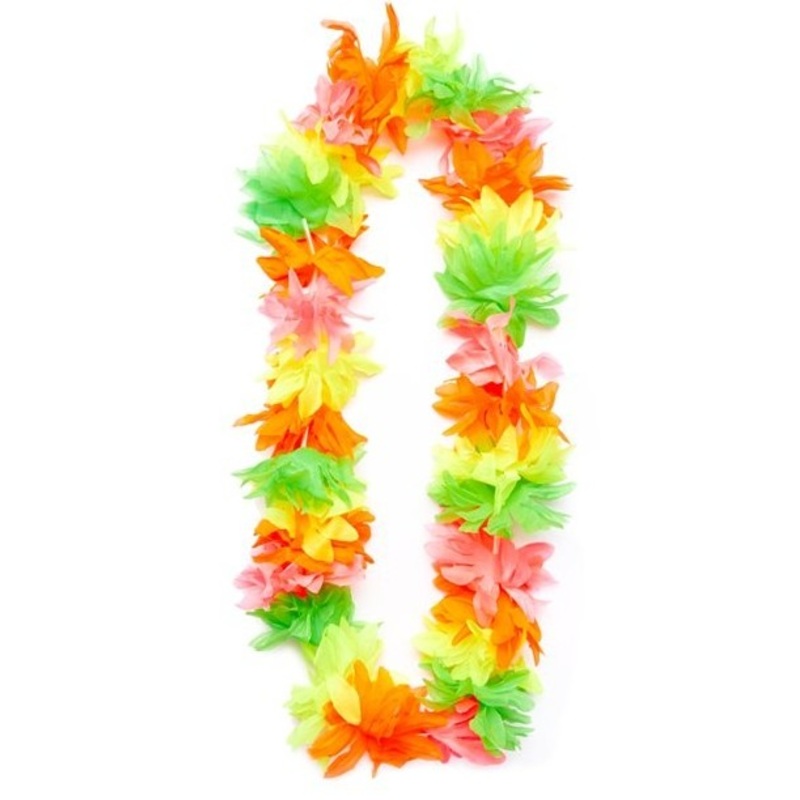 Colorful Hawaiian Necklace Sunrise