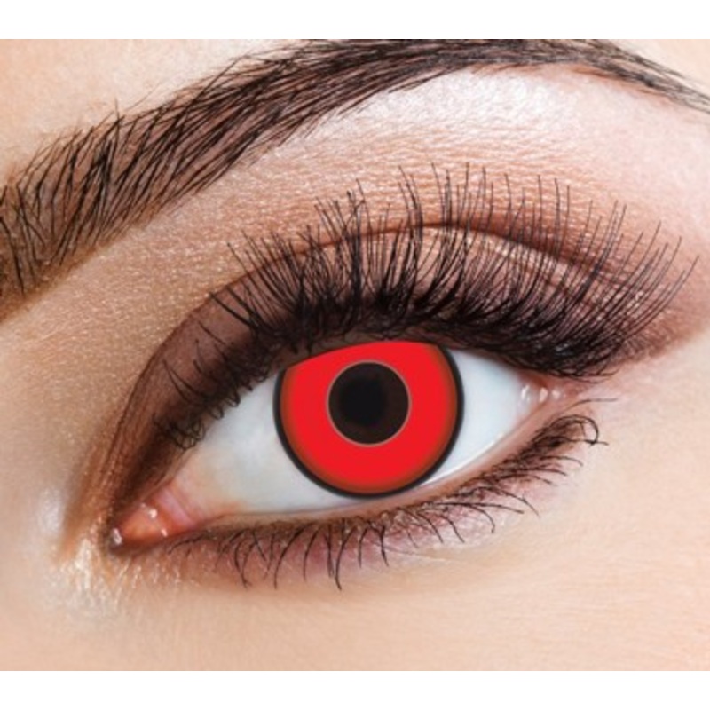 Devil red annual contact lenses