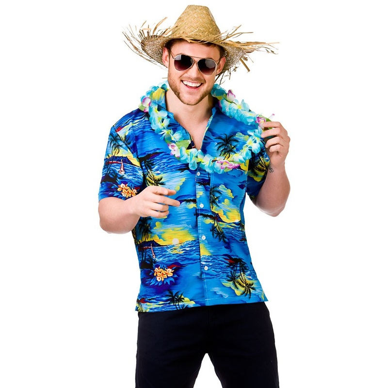 Exotic Hawaiian shirt Blue Lagoon S