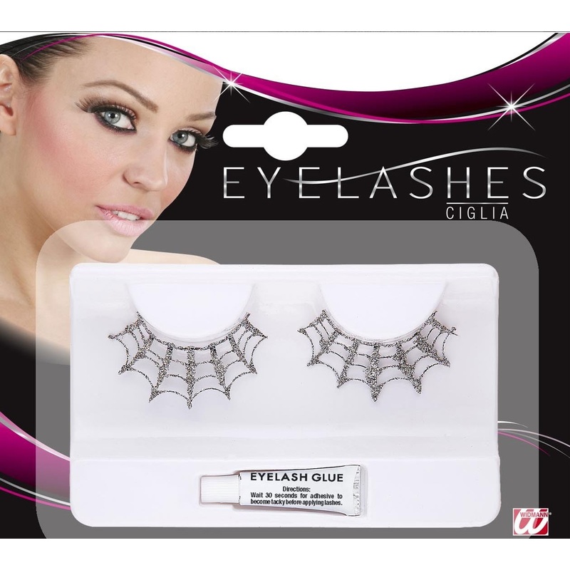 Glitter spider web eyelashes