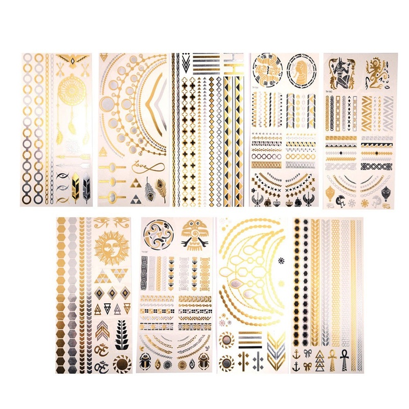 Golden Ethnic Pattern Tattoos