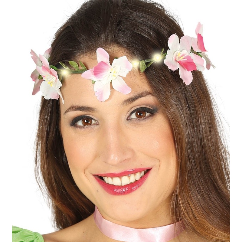 Hawaii flower wreath with LED