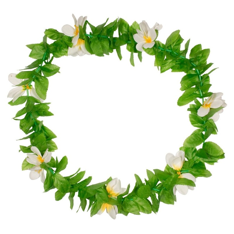 Hawaiian necklace in Scandinavian look white