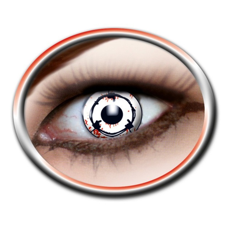 Injured eye barbed wire contact lens