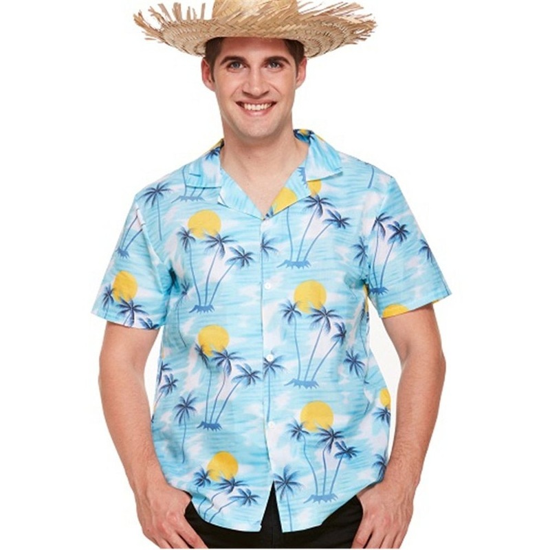 Light blue Hawaiian shirt Sunshine for men