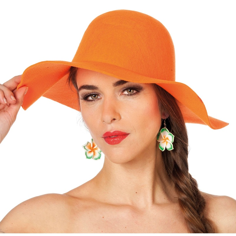 Orange floppy hat