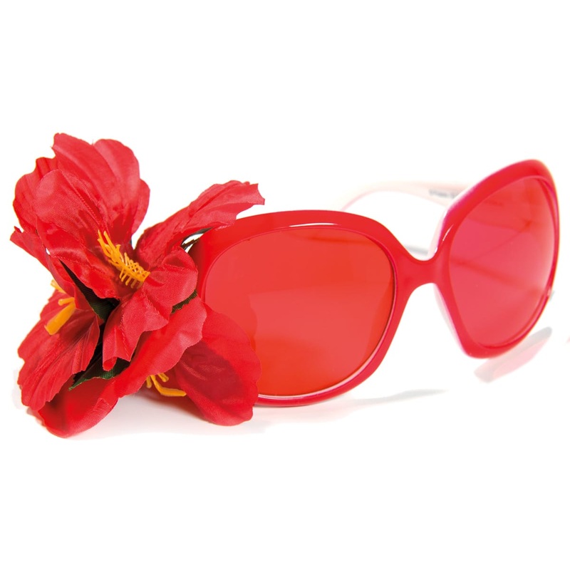 Party glasses Red Flower Power