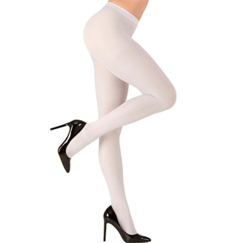 White opaque tights 40 DEN