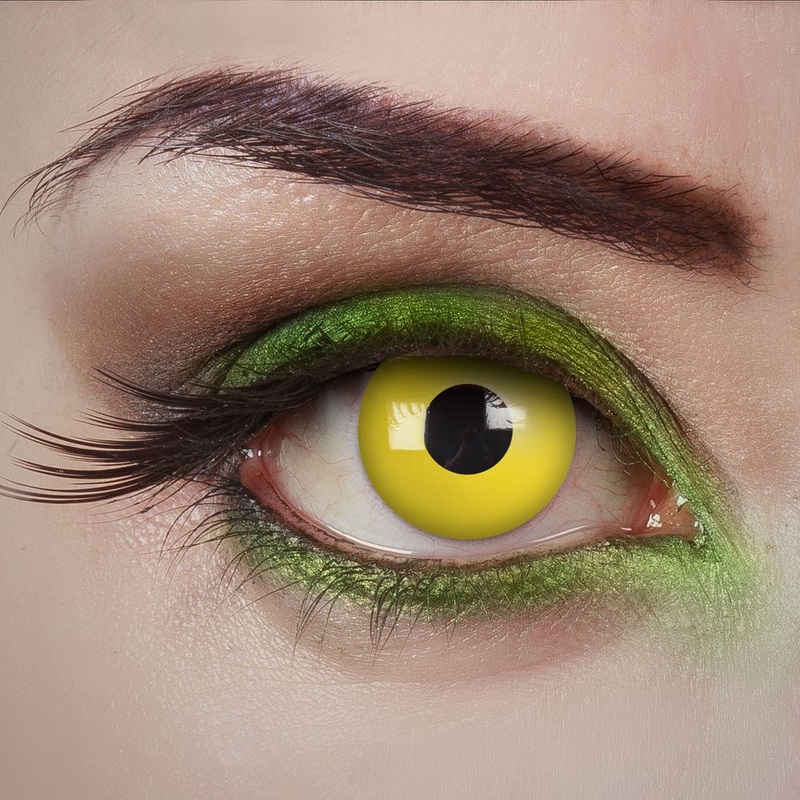 Yellow Horror daily contact lens
