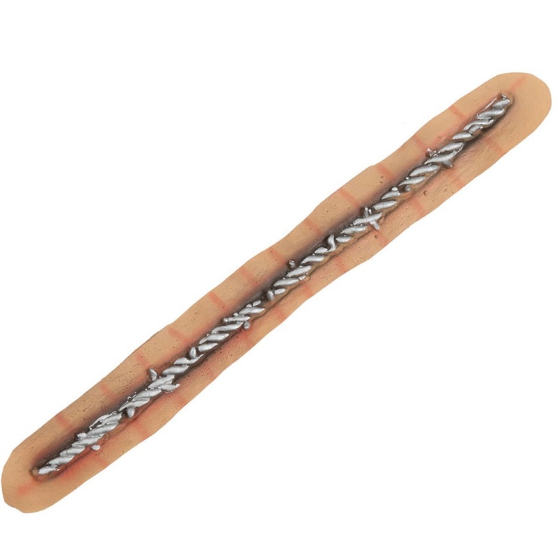 Adhesive wound barbed wire