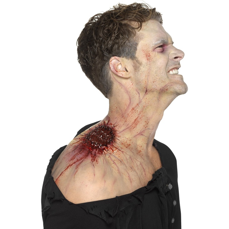 Bite wounds latex application with adhesive