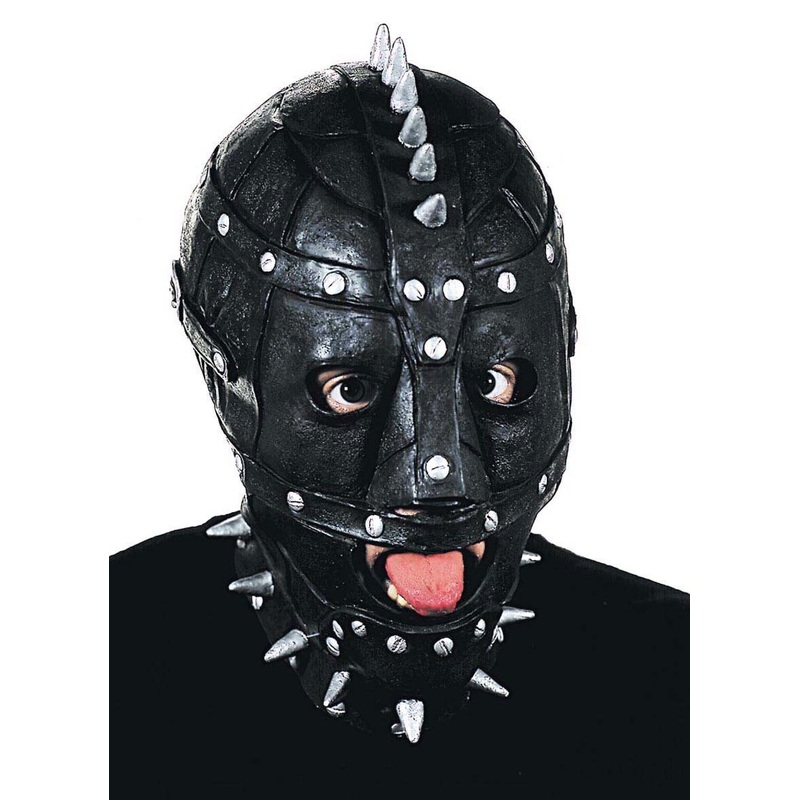 Black horror studded mask