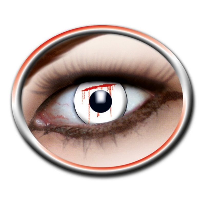 Bloody cut contact lens