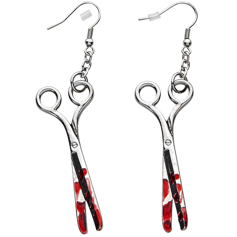 Bloody Scissors Halloween Earrings