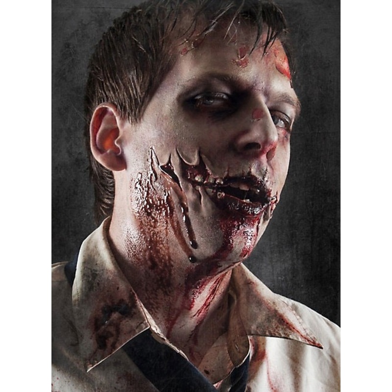 Creepy zombie wound made of latex