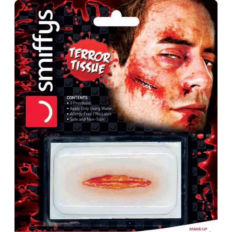Cuts with adhesive tattoo