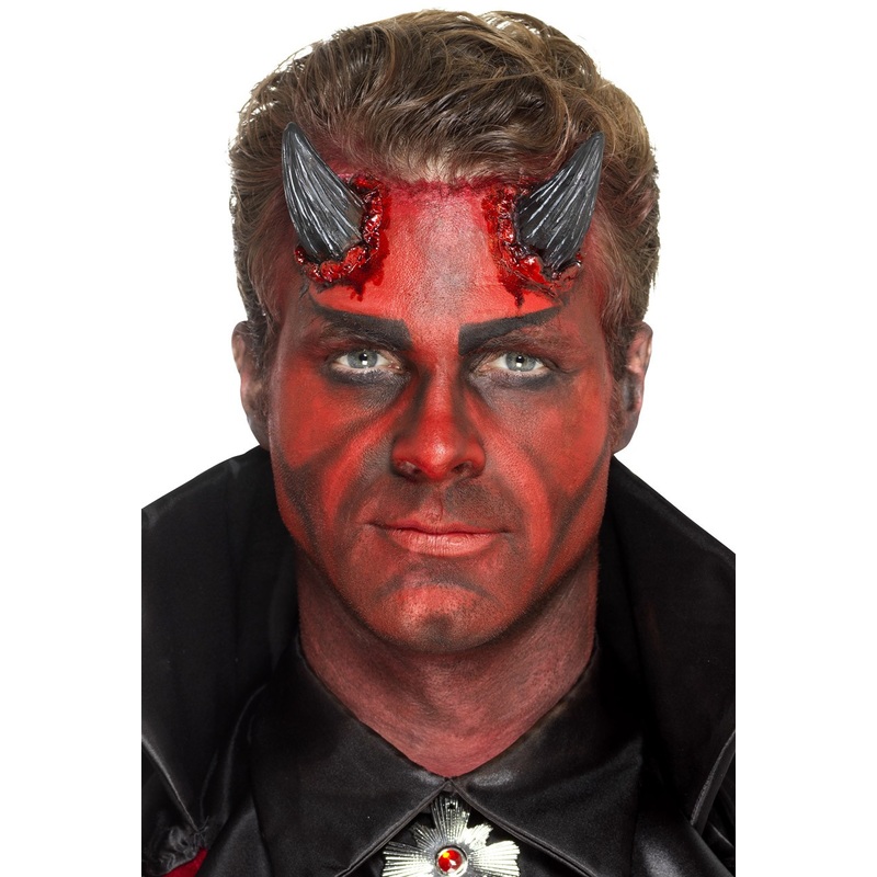 Devil Horns Latex Application Including Glue