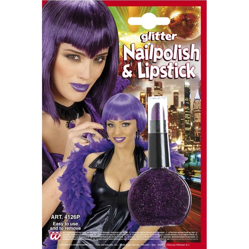 Glitter Make Up Lipstick & Nail Polish
