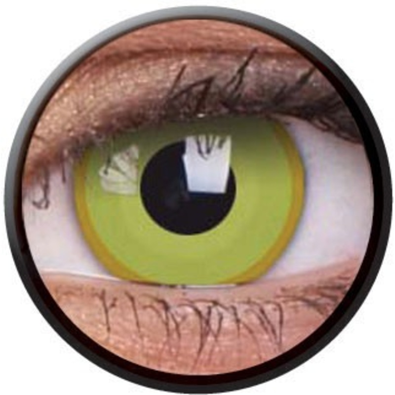 Green alien contact lenses