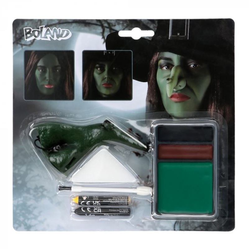 Halloween make up witch with nose