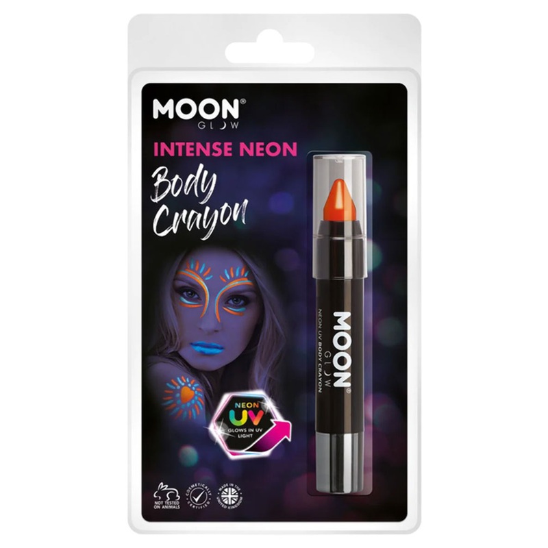 Neon UV make-up stick in orange