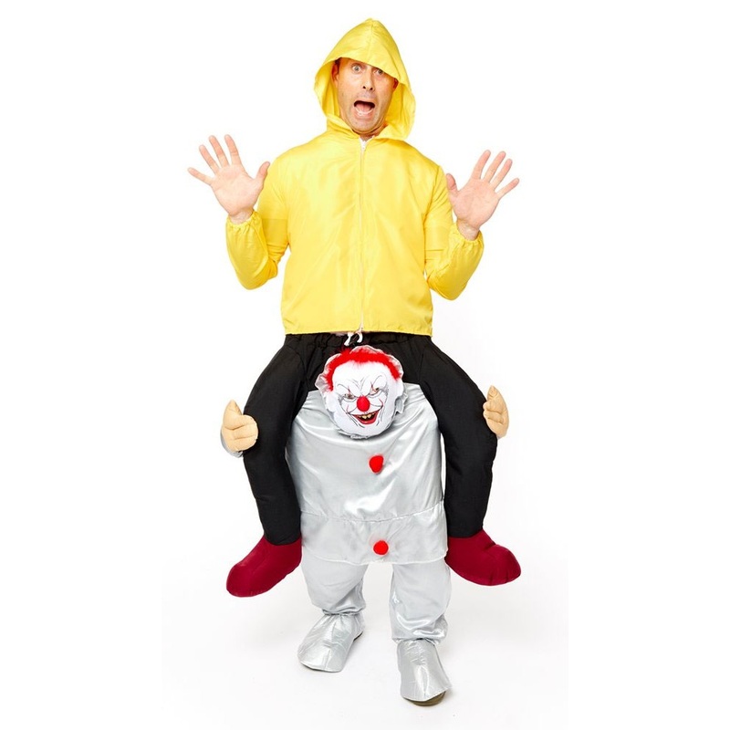 On horror clown piggyback costume