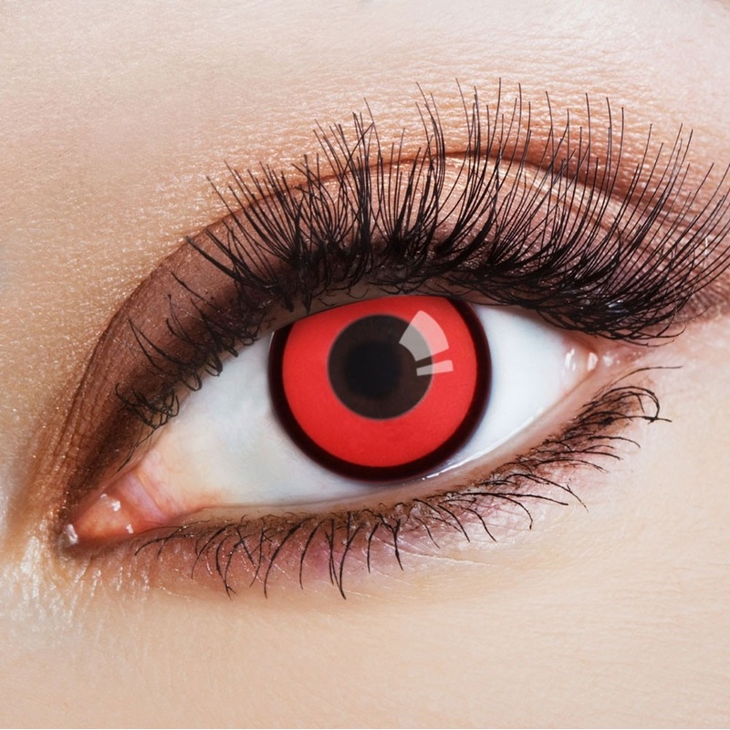 Red devil eyes contact lenses