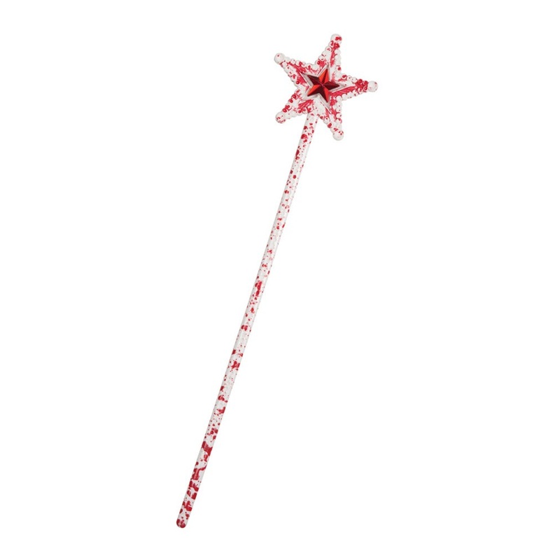 Red speckled fairy staff
