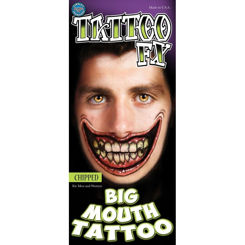 Scary Halloween face tattoo