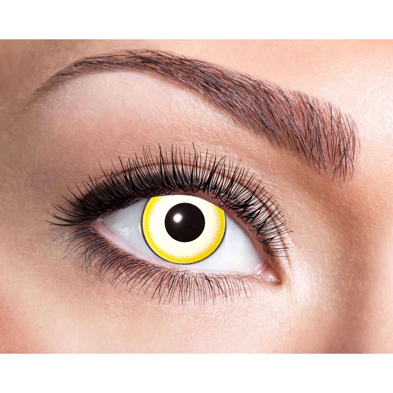 White-yellow 3 month contact lens