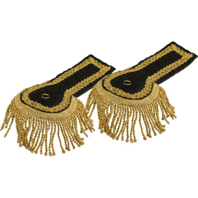 2 elegant epaulettes in black