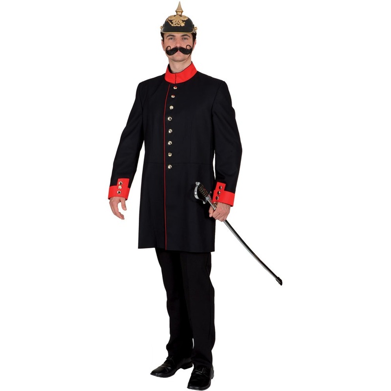 Black officer men's coat 50