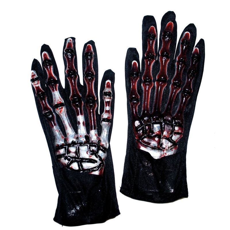 Bloody skeleton gloves
