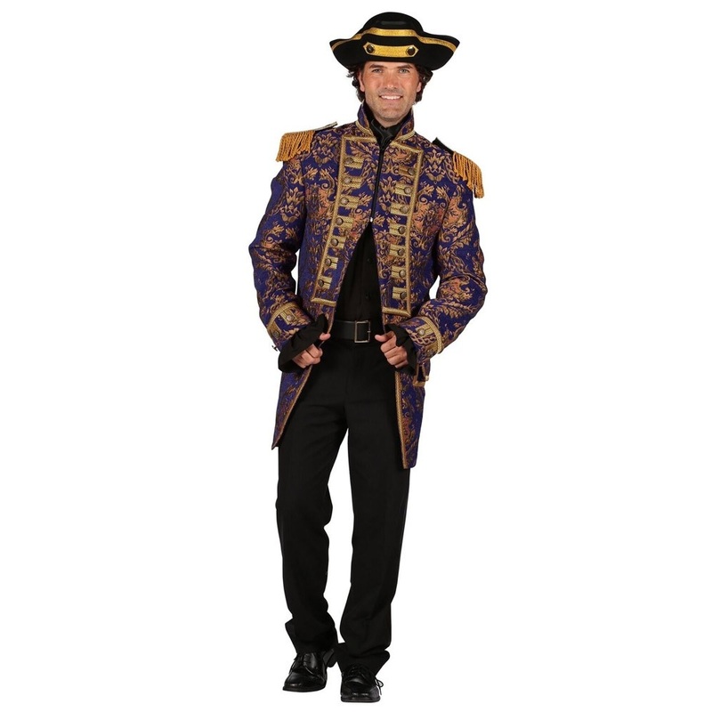 Blue rococo dress coat for men S