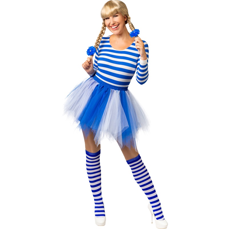 Blue white tutu skirt