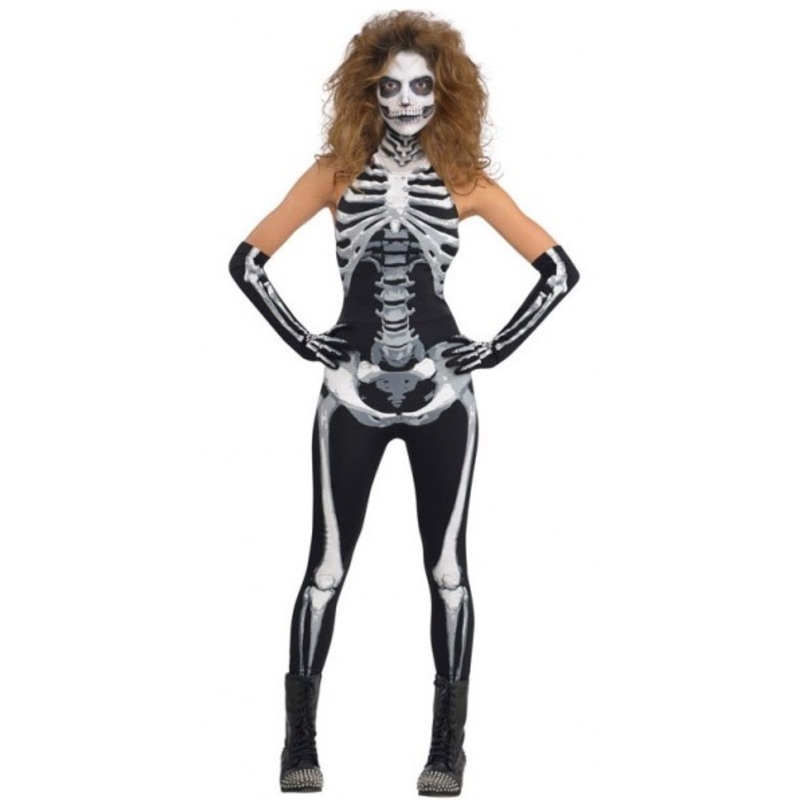 Bone Lady Jumpsuit Ladies Costume S
