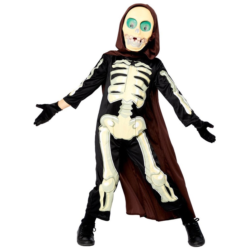 Crazy Grim Reaper skeleton costume for children