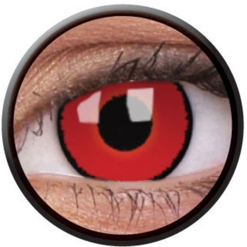 Devil red glowing contact lens