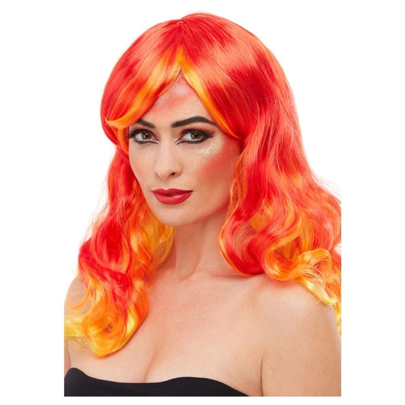Fiery make-up set in flame red