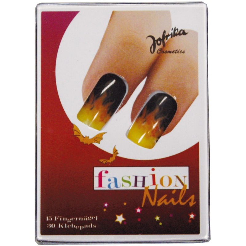 Halloween fingernails fire flame