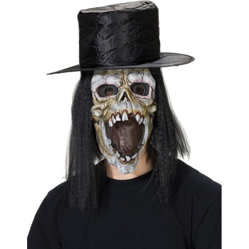 Halloween mask skull hat hair death skull
