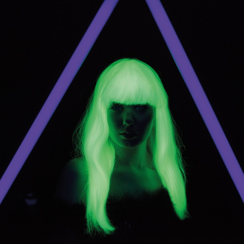 Long hair wig glowing in the dark