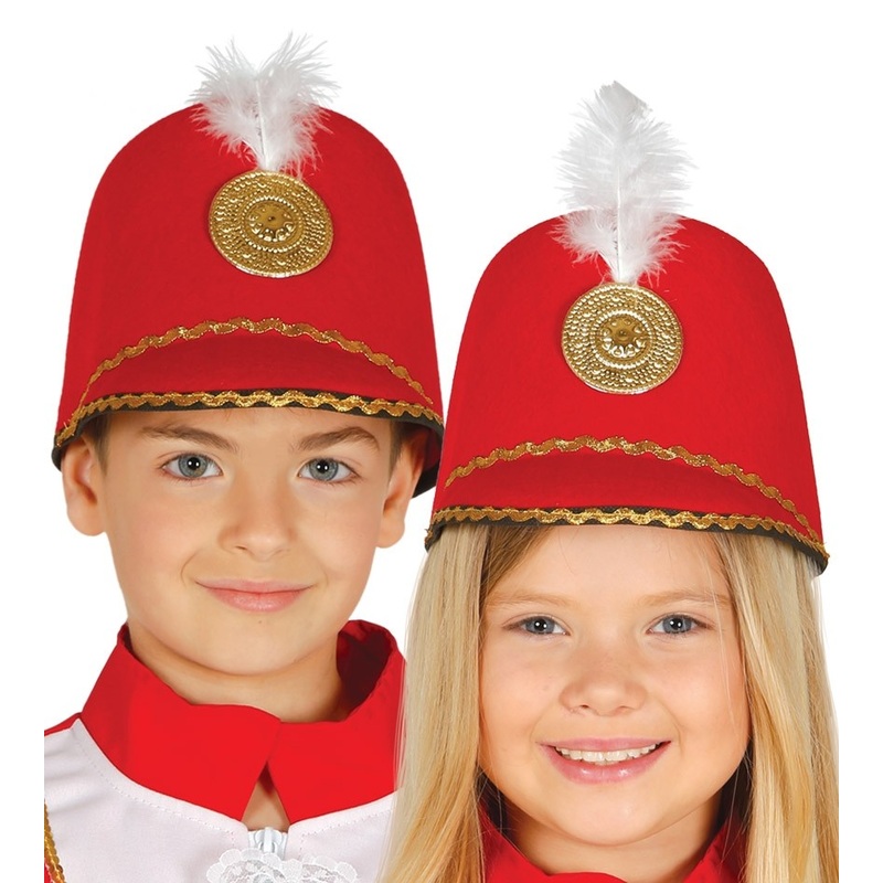 Red majorette hat for children